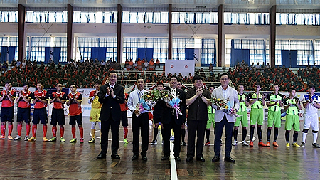 Toàn cảnh lễ khai mạc Giải vô địch Quốc gia bóng đá Futsal 2017.