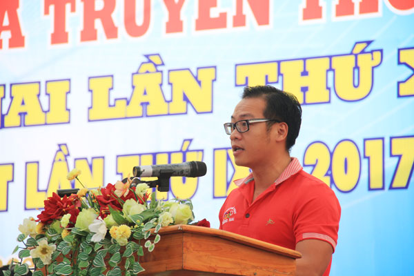 Phó giám đốc Sở Văn hóa, thể thao – du lịch Nguyễn Xuân Thanh phát biểu tại lễ khai mạc