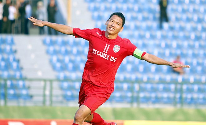 Nguyễn Anh Đức dẫn đầu danh sách vua phá lưới V.League 2017. Nguồn: Internet