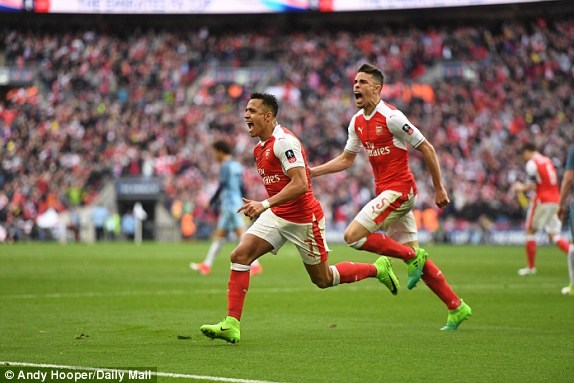 Sanchez lập công đưa Arsenal vào chung kết. (Nguồn: DailyMail)