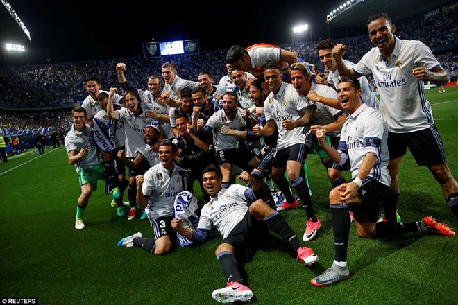 Real giành chức vô địch La Liga sau 5 năm chờ đợi. (Nguồn: Reuters)