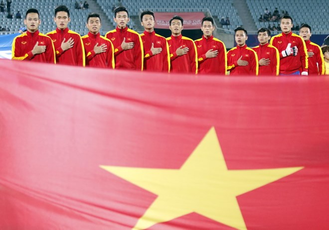 U20 Việt Nam đã có màn ra mắt sân chơi World Cup tuyệt vời. (Ảnh: Minh Tiến/TTXVN)