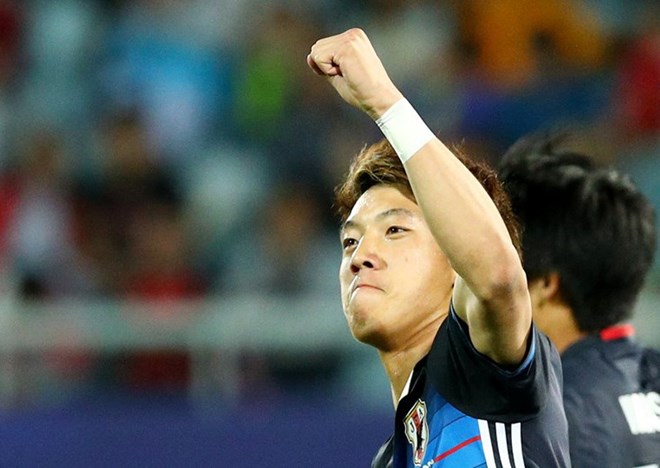Ritsu Doan đưa U20 Nhật Bản vào vòng 1/8. (Nguồn: Getty Images)