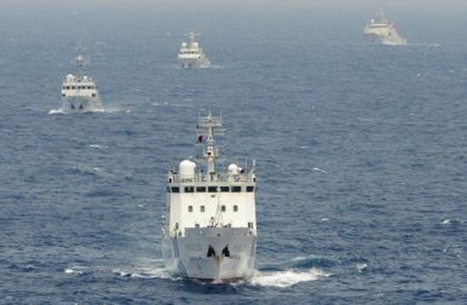 Tàu hải cảnh Trung Quốc đi vào vùng biển của Nhật Bản. (Nguồn: thediplomat)