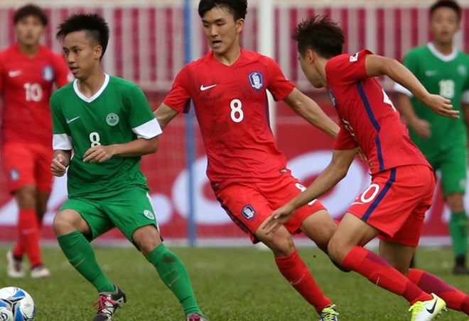  U23 Hàn Quốc đánh bại U23 Macau 10-0. (Nguồn: AFC)
