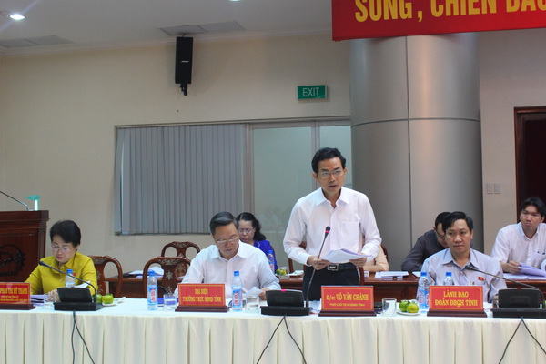 Phó chủ tịch UBND tỉnh Võ Văn Chánh báo cáo kết quả công tác giải quyết khiếu nại – tố cáo của Đồng Nai.