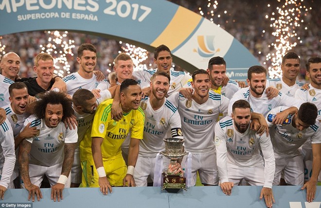 Real Madrid giành Siêu cúp Tây Ban Nha. (Nguồn: Getty Images)