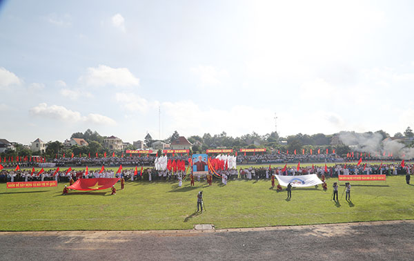 Quang cảnh lễ khai mạc Đại hội  TDTT huyện Trảng Bom