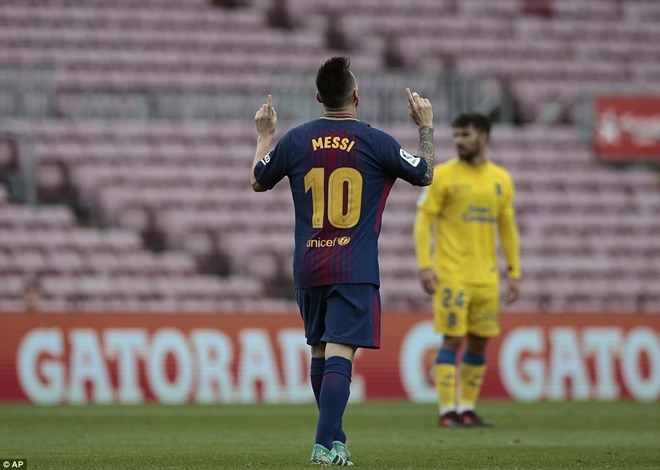 Messi giúp Barcelona nối dài mạch thắng. (Nguồn: AP)
