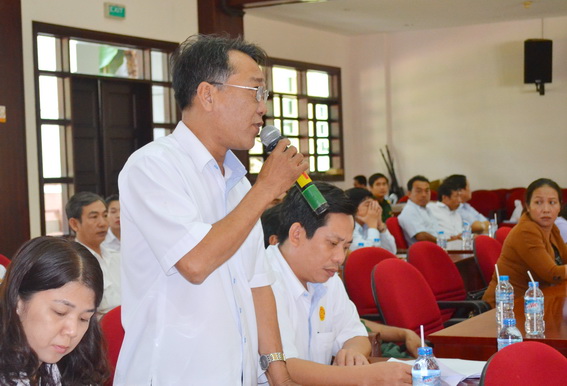 ĐC Phạm Văn Đồng, Phó phòng Nghiệp vụ 1, trao đổi về nội dung kiểm tra khi có dấu hiệu vi phạm