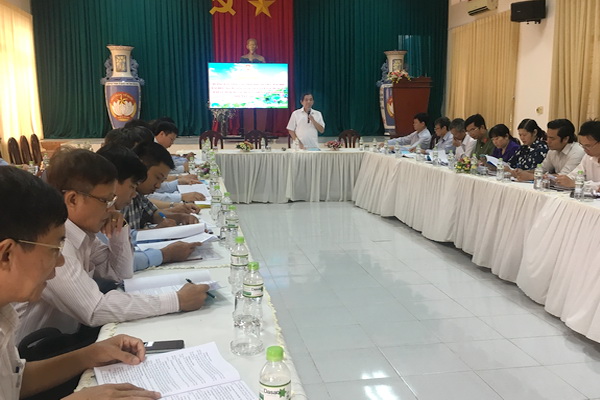 đc Huỳnh Văn Tới, Uỷ viên BTV Tỉnh uỷ, phát biểu tại cuộc họp giúp đỡ hướng dẫn đại hội đại biểu người Công giáo Việt Nam cấp huyện