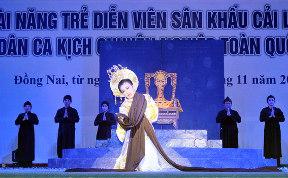 Phần dự thi của diễn viên đến từ Nhà hát nghệ thuật truyền thống Đồng Nai 