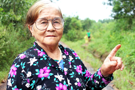 Bà Nguyễn Thị Liên (73 tuổi, ấp Hòa Bình, xã Giang Điền, huyện Trảng Bom).