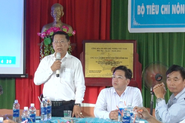 Ông Huỳnh Thành Vinh_ Giám đốc sở nông nghiệp và phát triển nông thôn Tỉnh Đồng Nai phát biểu tại buổi làm việc