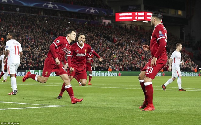 Liverpool giành vé đi tiếp bằng chiến thắng hủy diệt. (Nguồn: DM)