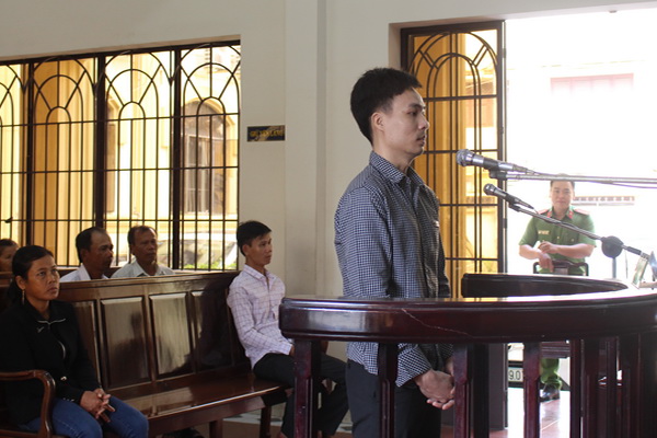Bị cáo Lê Văn Bường tại phiên tòa.