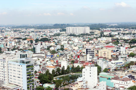 TP.Biên Hòa sẽ là trung tâm phát triển dịch vụ đa ngành nghề chất lượng cao. Trong ảnh: Một góc của TP.Biên Hòa.