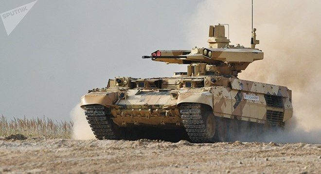 Xe tăng BMPT-72. (Nguồn: sputniknews.com)