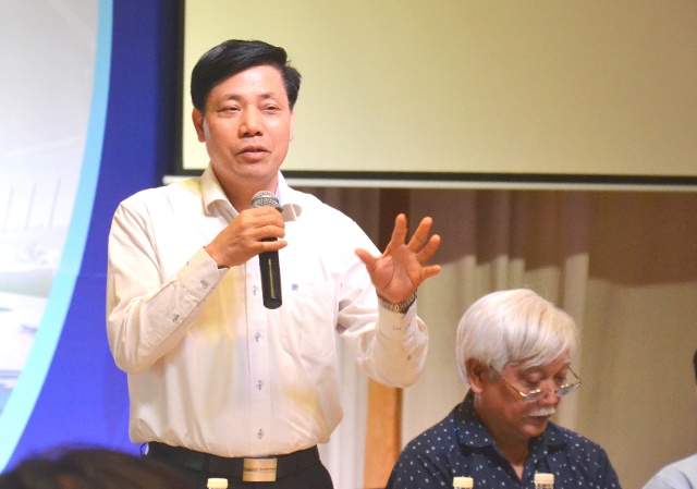 Thứ trưởng Bộ Giao thông – vận tải Nguyễn Ngọc Đông thông tin về tiến độ của dự án tại buổi hội thảo - V.Nam