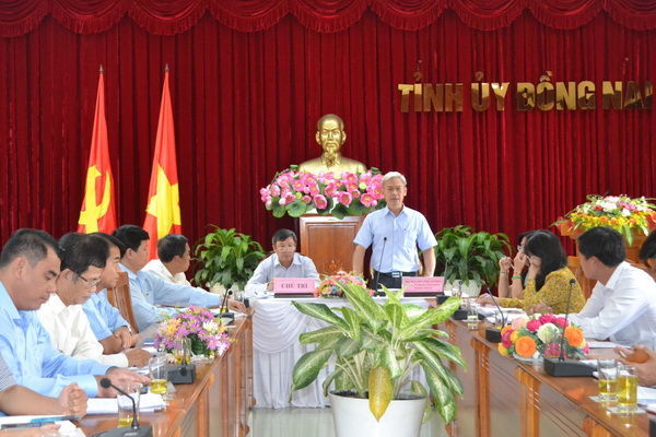Đồng chí Bí thư Tỉnh ủy Nguyễn Phú Cường, kết luận tại cuộc họp.