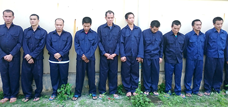 Nhóm đối tượng tham gia vụ trộm bị bắt.