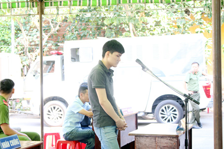 Bị cáo Tôn Thất Minh tại phiên tòa xét xử lưu động.