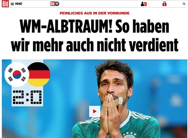 Truyền thông Đức thất vọng vì đội nhà.