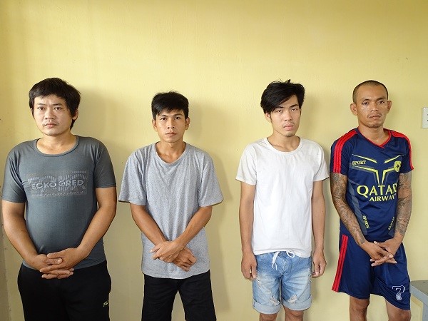 Từ trái qua: Nguyễn Cao Phạm Duy, Lê Tấn Toàn, Trần Ngọc Thiện và Nguyễn Thanh Thanh