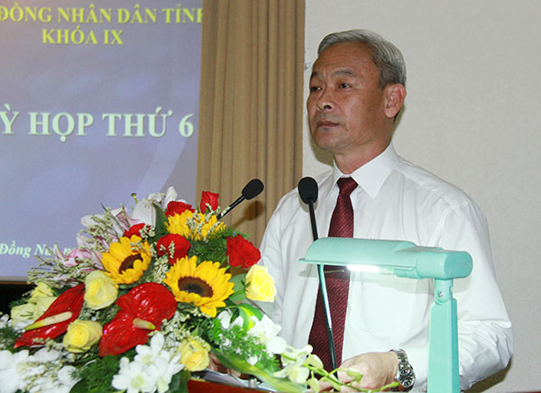 Đồng chí Nguyễn Phú Cường, Bí thư Tỉnh ủy, Chủ tịch HĐND tỉnh phát biểu khai kỳ họp
