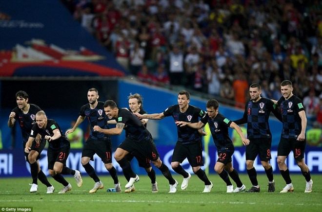 Croatia đánh bại Nga để giành vé vào bán kết. (Nguồn: Getty Images)