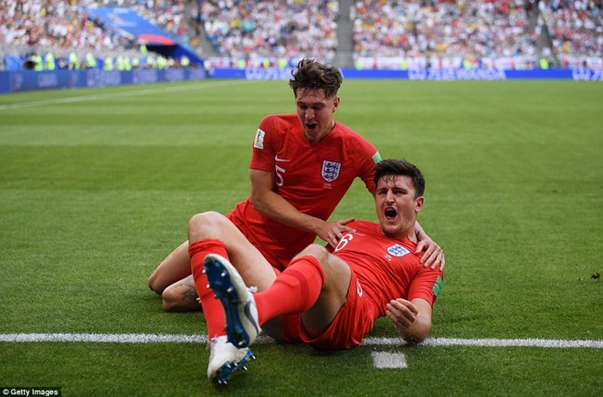 Harry Maguire mở đầu cho chiến thắng của tuyển Anh. (Nguồn: Getty Images)