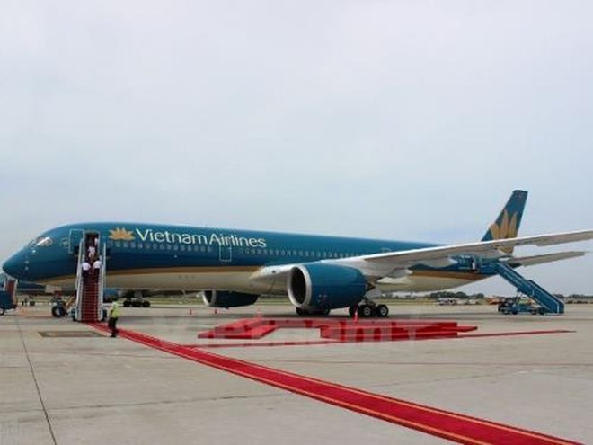 Chuyên cơ của Vietnam Airlines chở các cầu thủ đội tuyển Olympic và đoàn thể thao Việt Nam sẽ hạ cánh tại Nội Bài vào 13 giờ 30 phút chiều 2-9. (Ảnh minh họa. Ảnh: Việt Hùng/Vietnam+)