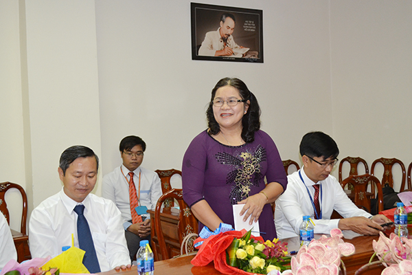 Bà Nguyễn Thị Thanh Hà, Hiệu trưởng Trường cao đẳng Y tế Đồng Nai, nói lên cảm xúc trong ngày quyết định hưu trí.