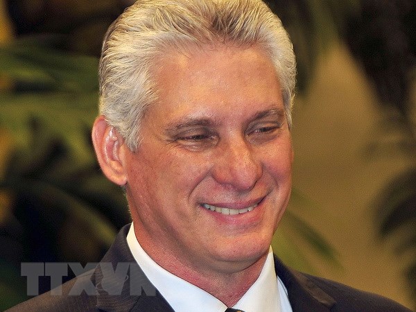 Ông Miguel Díaz-Canel Bermúdez, Chủ tịch Hội đồng Nhà nước và Hội đồng Bộ trưởng nước Cộng hòa Cuba. (Ảnh: TTXVN phát)
