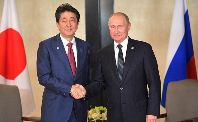 Thủ tướng Nhật Bản Shinzo Abe gặp Tổng thống Nga Vladimir Putin. (Nguồn: kremlin.ru)
