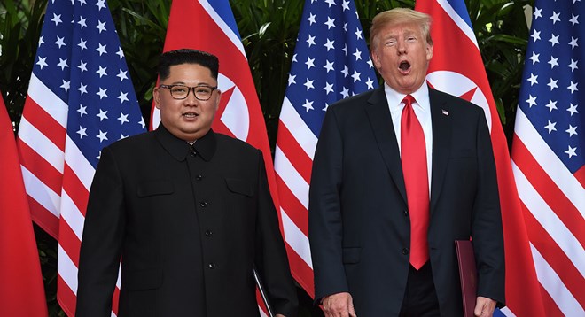 Tổng thống Donald Trump và nhà lãnh đạo Triều Tiên Kim Jong-un. (Nguồn: AFP/Getty Images)