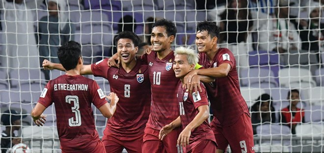 Thái Lan ghi tên mình vào vòng 1/8 Asian Cup 2019. (Nguồn: AFC)