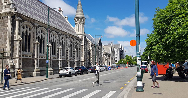 Đường phố ở Christchurch.