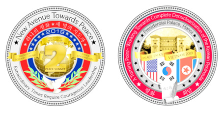 Cửa hàng quà lưu niệm Nhà Trắng đăng tải mẫu đồng xu mới cho Hội nghị thượng đỉnh Hoa Kỳ - Triều Tiên Ảnh: White House Gift Shop