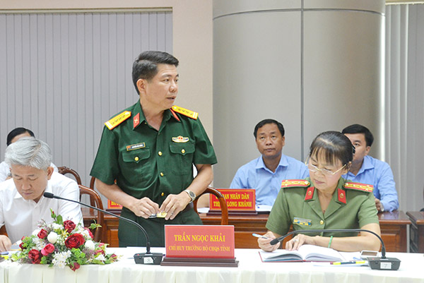 Bộ Chỉ huy quân sự tỉnh báo cáo về công tác giao quân và chuẩn bị diễn tập phòng thủ