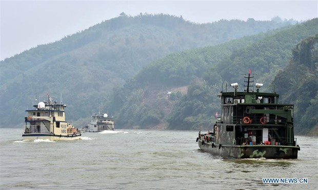 Sông Mekong là tuyến đường thủy quan trọng đối với hoạt động vận tải xuyên biên giới. (Nguồn: xinhuanet.com)
