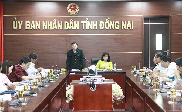 Quyền vụ trưởng Vụ Thanh tra 3 Nguyễn Minh Mẫn phát biểu tại buổi làm việc