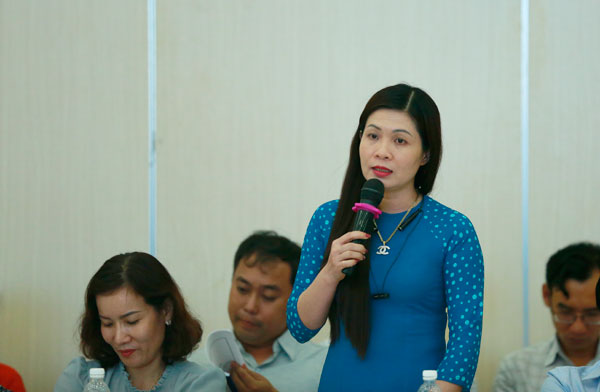 TS. Lê Thị Hoài Lan, Trưởng bộ môn Quản lý giáo dục Trường đại học Đồng Nai phát biểu tại buổi tọa đàm