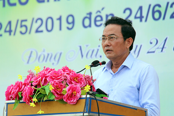 Phó chủ tịch UBND tỉnh Võ Văn Chánh phát biểu tại lễ phát động.