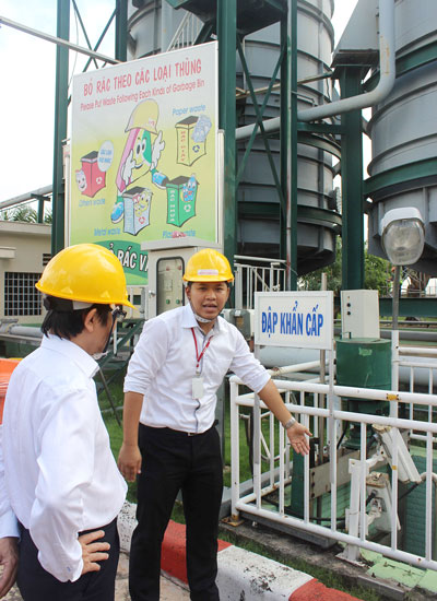 Công ty TNHH Ajinomoto Việt Nam ở Khu công nghiệp Biên Hòa 1 là nơi tái sử dụng nước thải, xử lý khí thải khá tốt . Ảnh: H.Giang