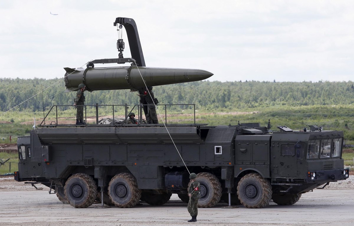 Hệ thống tên lửa đạn đạo Novator 9M729 (SSC-8) của Nga. (Ảnh: Reuters/TTXVN)