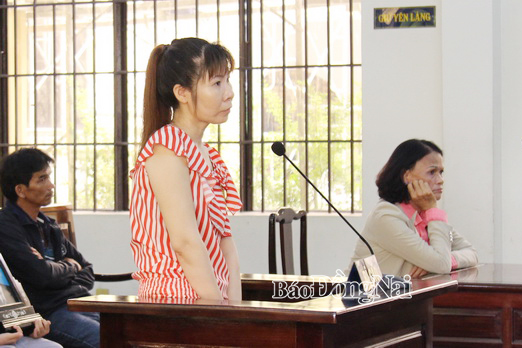 Bị cáo Thơ tại phiên tòa xét xử