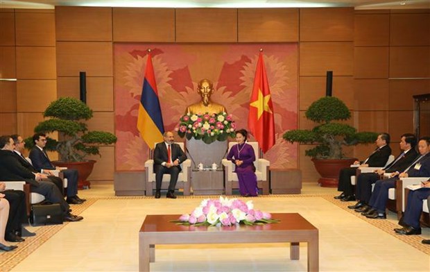 Về quan hệ nghị viện, Thủ tướng Armenia khẳng định, chuyến thăm Việt Nam lần này của Đoàn đại biểu cấp cao Armenia cũng là dịp để tăng cường quan hệ nghị viện giữa hai nước.   (Ảnh: Dương Giang/TTXVN)