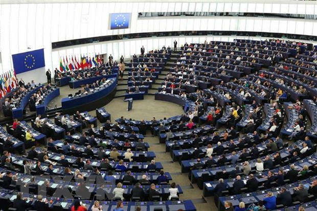 Phiên họp toàn thể đầu tiên của Nghị viện châu Âu ở Strasbourg, Pháp ngày 2-7-2019. (Nguồn: THX/TTXVN)