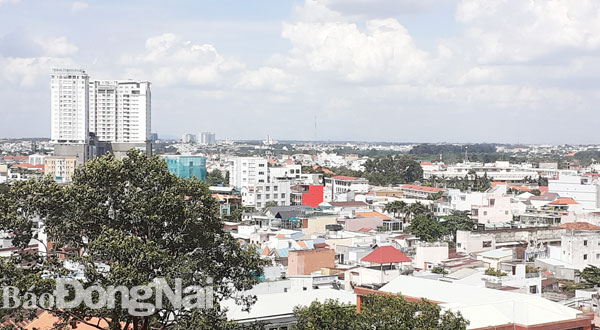 Các phường, xã TP.Biên Hòa đang tiến hành kiểm kê đất đai. Trong ảnh: Một góc TP.Biên Hòa. Ảnh: H.Giang